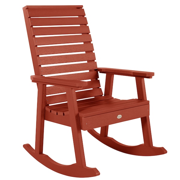 Highwood Usa Weatherly Rocking Chair Outdoor Furniture for Patio, Backyard, Garden AD-RKCH2-RED - main